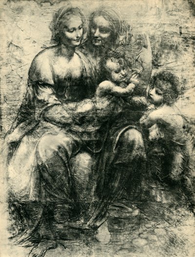 圣母子与圣安妮和施洗者圣约翰，1499-1500，1943年。 作者 达芬奇（Leonardo da Vinci）