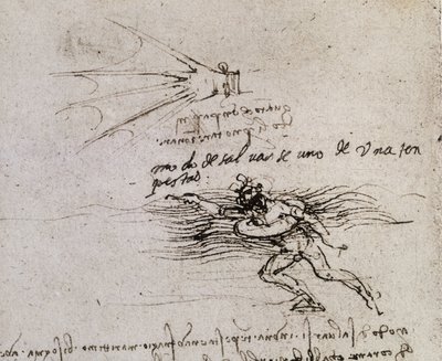 棕榈和浮标，大西洋抄本 作者 达芬奇（Leonardo da Vinci）