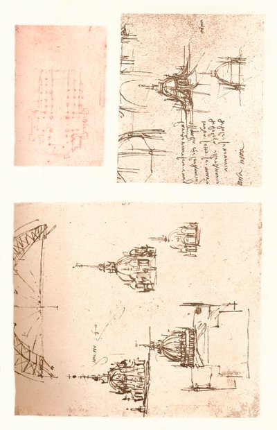 米兰大教堂的三幅画，c1472-c1519 1883年 作者 达芬奇（Leonardo da Vinci）