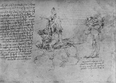 嫉妒的两个寓言，c1480 1945年 作者 达芬奇（Leonardo da Vinci）