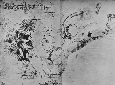 机械的两种轮廓和研究，c1480 1945 作者 达芬奇（Leonardo da Vinci）