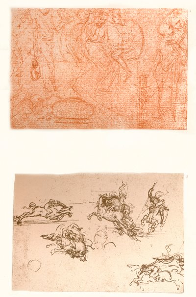 两幅图，c1472-c1519 1883。 作者 达芬奇（Leonardo da Vinci）