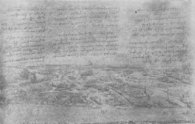 三角洲景观，c1480 1945年 作者 达芬奇（Leonardo da Vinci）