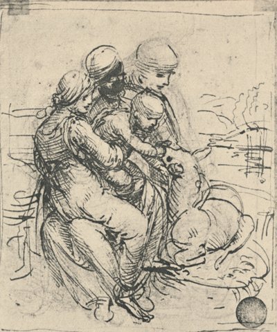 圣母子与圣安妮（c1480 1945） 作者 达芬奇（Leonardo da Vinci）