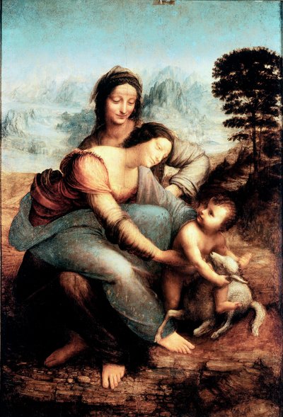 圣母子与圣安妮》，约 1510 年（木板油画） 作者 达芬奇（Leonardo da Vinci）