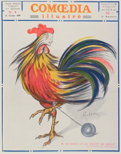 喜剧Illustre的封面，1909年2月15日 作者 Leonetto Cappiello