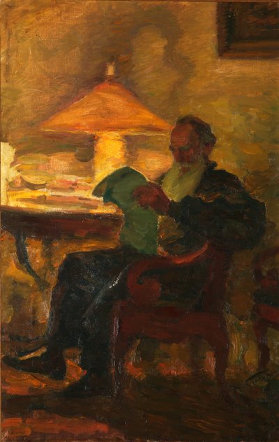 托尔斯泰与报纸，1901年 作者 列昂尼德·奥西波维奇·帕斯捷尔纳克
