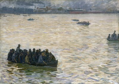 1894年在易北河返回家园的船厂工人 作者 利奥波德·卡尔·沃尔特·冯·卡尔克罗伊特