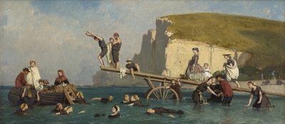 埃特雷塔的沐浴者，约1858年。 作者 勒波伊特万