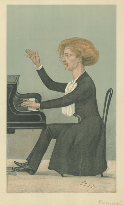 M Ignace Jan Paderewski（彩色印刷版） 作者 莱斯利·马修 (1851 1922) 沃德