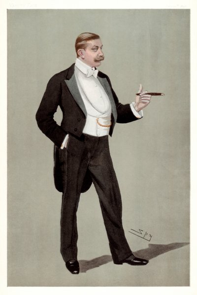 德国外交官，德国外交官赫尔曼·冯·埃卡德斯坦男爵，1898年。 作者 莱斯利·马修·沃德