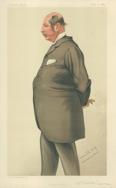 Captain Conway Seymour，Despatches，1884年2月16日，名利场漫画 作者 莱斯利·马修·沃德