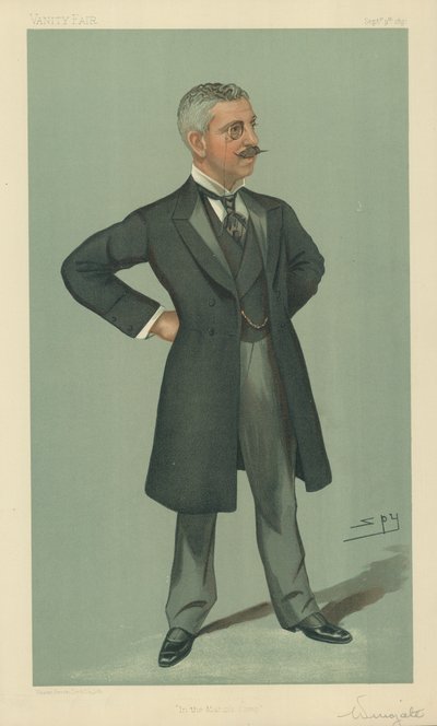 Francis Reginald Wingate上校，在Madhi的营地，1897年9月9日，名利场卡通 作者 莱斯利·马修·沃德
