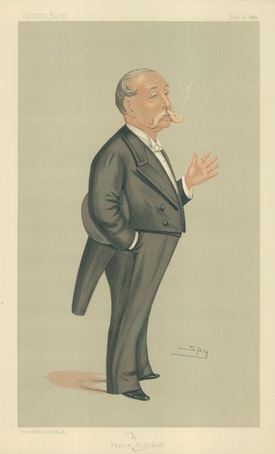 HSH Prince Demtrey Soltykoff，Prince Soltykoff，1889年7月6日，名利场漫画 作者 莱斯利·马修·沃德