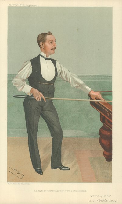 Harry W Stevenson，如果有冠军，他可能会成为冠军，1905年5月25日，名利场漫画 作者 莱斯利·马修·沃德