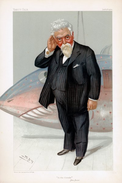 Hiram Stevens Maxim，美国出生的英国发明家和工程师，1904年 作者 莱斯利·马修·沃德