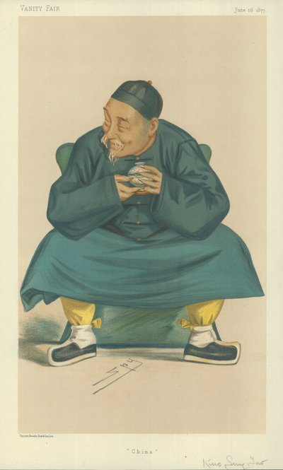 1877年6月16日，中国郭洙涛阁下，“名利场”漫画 作者 莱斯利·马修·沃德