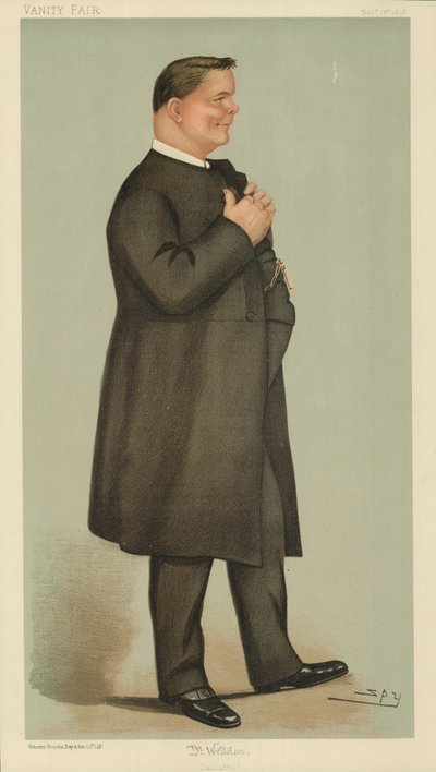 詹姆斯爱德华考威尔韦尔登，1894年11月17日加尔各答加尔各答主教，名利场卡通 作者 莱斯利·马修·沃德