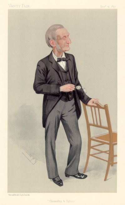 约翰·霍尔·格拉德斯通（John Hall Gladstone），英国化学家，1891年 作者 莱斯利·马修·沃德