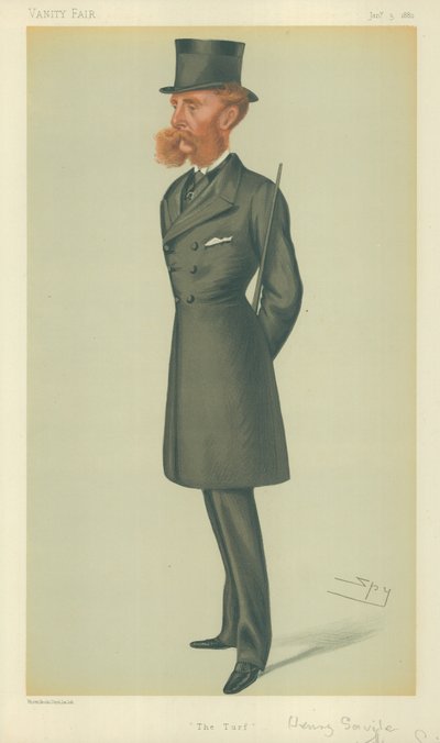 Lord Dorchester，The Turf，1877年3月24日，名利场漫画 作者 莱斯利·马修·沃德