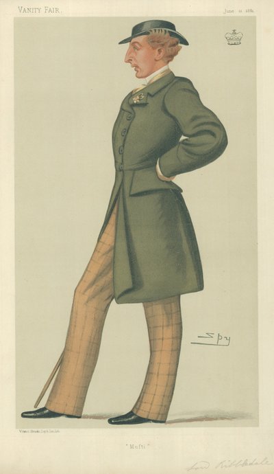 Lord Ribblesdale，Mufti，1881年6月11日，名利场卡通 作者 莱斯利·马修·沃德