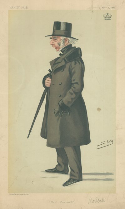 Lord Robartes，东康沃尔郡，1882年2月4日，名利场漫画 作者 莱斯利·马修·沃德