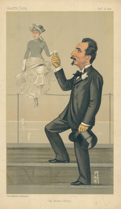 M Jan Van Beers，The Modern Wiertz，1891年9月12日，名利场漫画 作者 莱斯利·马修·沃德