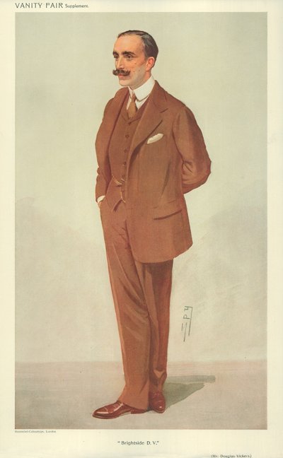 Mr Douglas Vickers，Brightside DV，1909年12月30日，“名利场”漫画 作者 莱斯利·马修·沃德