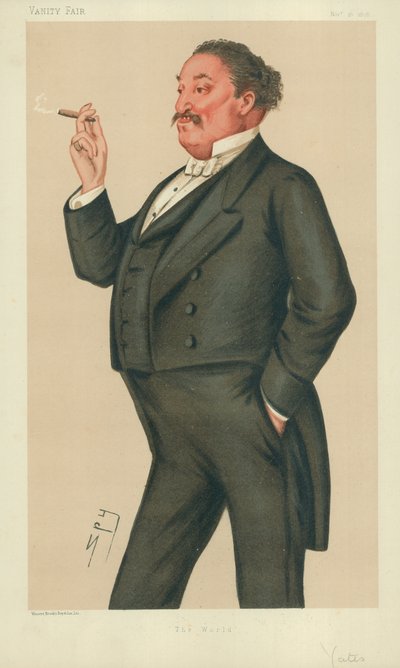 Edmund Hodgson Yates先生，世界，1878年11月16日，名利场漫画 作者 莱斯利·马修·沃德
