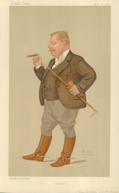 Edward Linley Sambourne先生，Sammy，1892年1月16日，Vanity Fair漫画 作者 莱斯利·马修·沃德