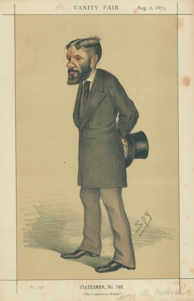 1873年8月2日，“名利场”漫画，George Otto Trevelyan先生，The Wallah竞赛 作者 莱斯利·马修·沃德