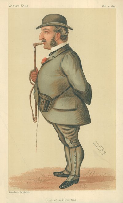 Leopold de Rothschild先生，赛马和体育，1884年12月13日，名利场漫画 作者 莱斯利·马修·沃德