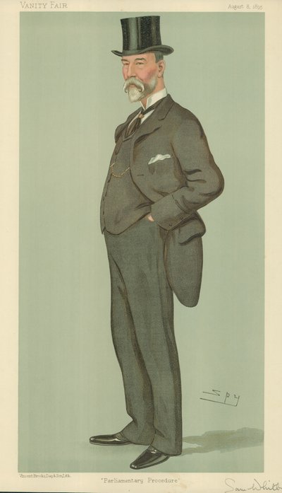 Samuel Whitbread先生，议会程序，1895年8月8日，名利场漫画 作者 莱斯利·马修·沃德
