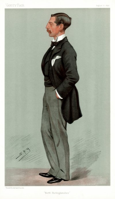 1896年，英国政治家艾温·费洛斯（Ailwyn Fellowes），北亨廷登郡。 作者 莱斯利·马修·沃德