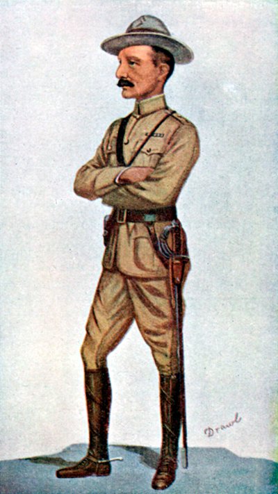 罗伯特·巴登-鲍威尔（Robert Baden-Powell），英国士兵，1900年。 作者 莱斯利·马修·沃德