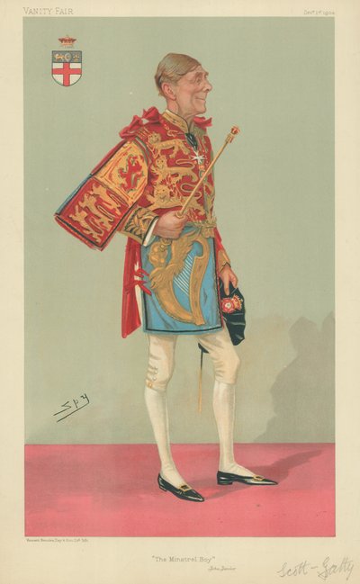 阿尔弗雷德斯科特 - 盖蒂爵士，吟游诗人男孩，1904年12月1日，名利场漫画 作者 莱斯利·马修·沃德