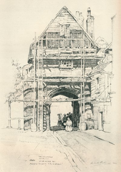 The Gatehouse Rochester，1925年 作者 莱斯利·马修·沃德