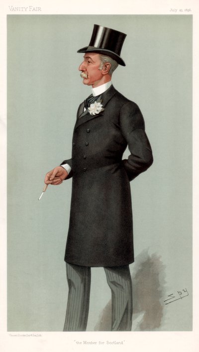 苏格兰议员，政治家刘易斯·麦克弗爵士，1896年。 作者 莱斯利·马修·沃德