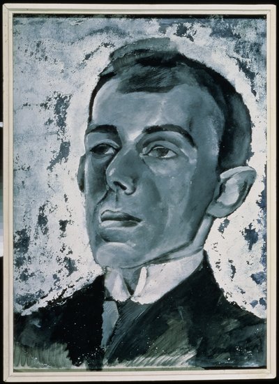 诗人奥西普-曼德尔施塔姆（1891-1938 年）肖像（纸面水粉画） 作者 Lev Aleksandrovitc Bruni