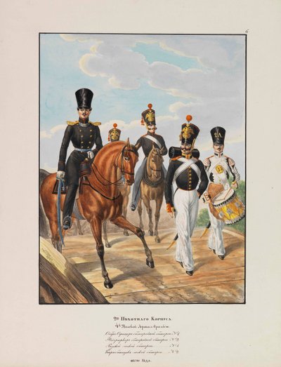 帝国俄罗斯军队第二步兵师，1837-1839年。 作者 列夫·亚历山德罗维奇·别洛乌索夫（Lev Alexandrovich Belousov）