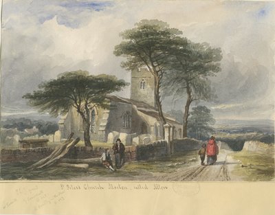 奥尔顿教堂：水彩绘画，nd [c1830-1840]（绘画） 作者 刘易斯·约翰·伍德