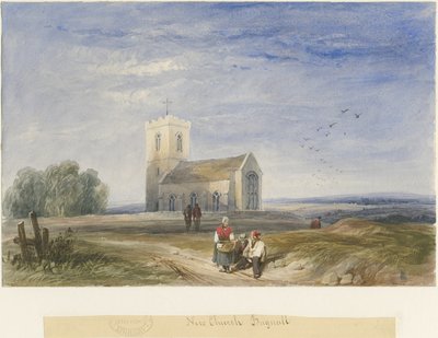 Bagnall教堂：水彩画，nd [1834] 作者 刘易斯·约翰·伍德
