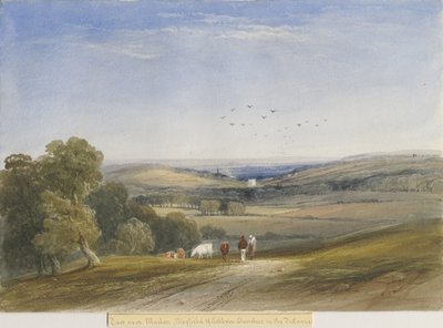 Ellastone Church：水彩画，nd [？19th cent] 作者 刘易斯·约翰·伍德