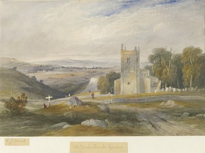 格林登教堂：水彩画，nd [c1830-1845] 作者 刘易斯·约翰·伍德