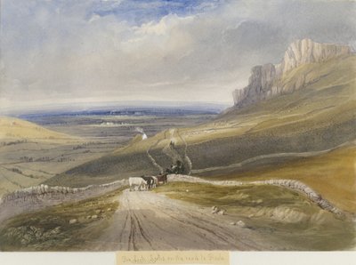 韭菜-通往闪光之路的岩石：水彩画，作品编号[c1830-1840] 作者 刘易斯·约翰·伍德