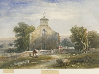 Onecote教堂：水彩画，nd [c1830-1840] 作者 刘易斯·约翰·伍德