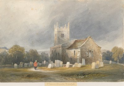 瀑布教堂：水彩画，nd [c1830-1840] 作者 刘易斯·约翰·伍德