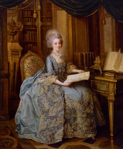 La Petite Reine 或苏菲夫人肖像，约 1770-74 年（布面油画） 作者 LiéLouisPérinSalbreux