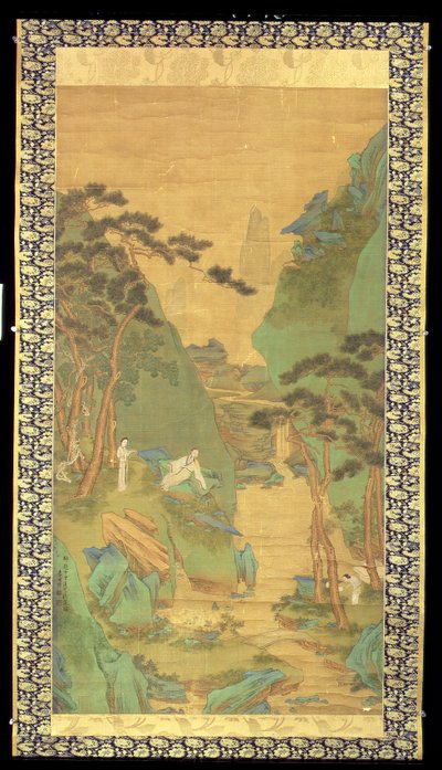 听瀑布的学者 作者 李士佐