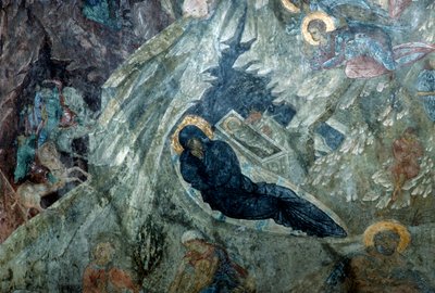 耶稣诞生，拜占庭城市Mystras的Panagia Perivleptos修道院的壁画（联合国教科文组织世界遗产名录 作者 未知未知